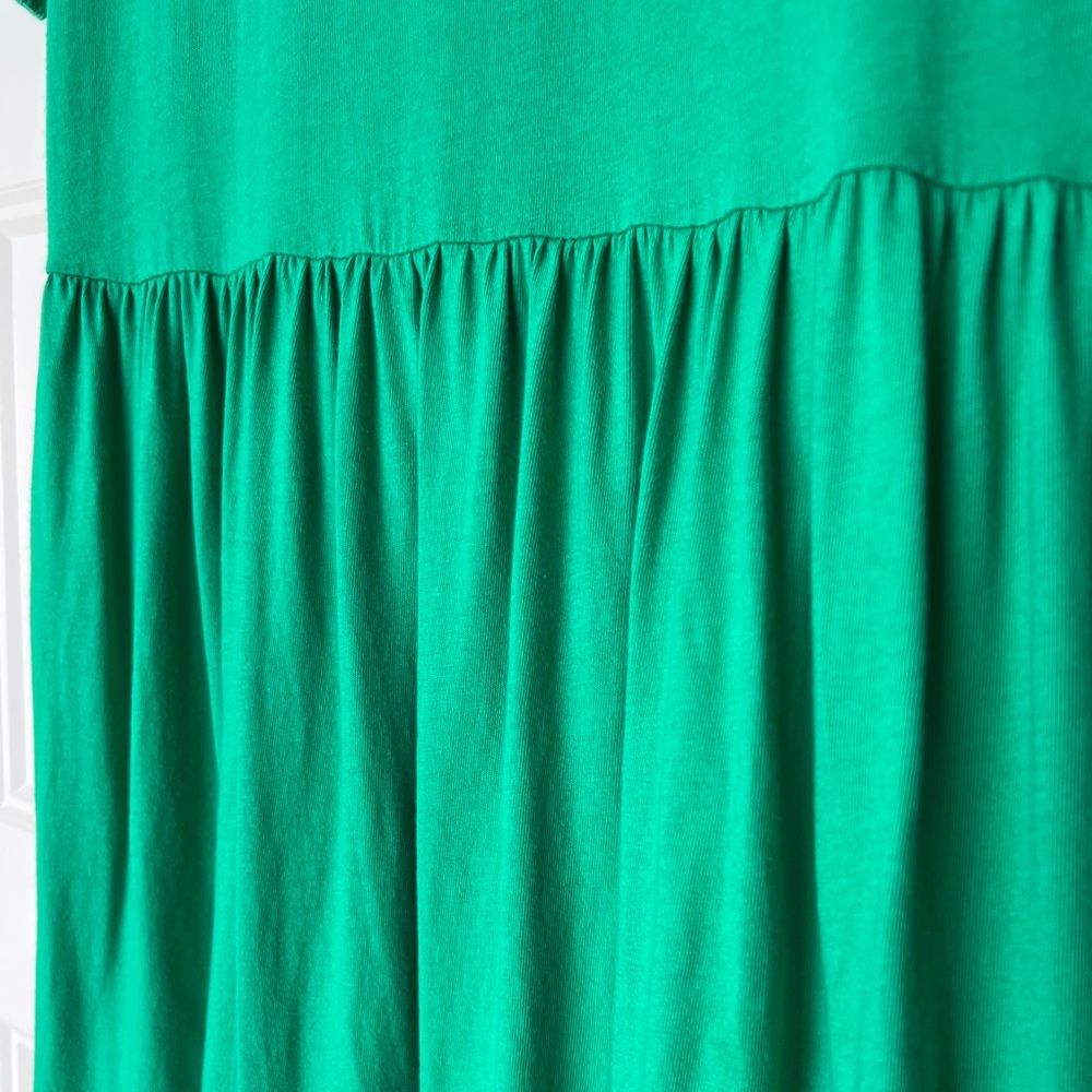 J Crew Green Eyelet Sleeve Knit Tiered Midi Dress Green - XS - Picture 6 of 6